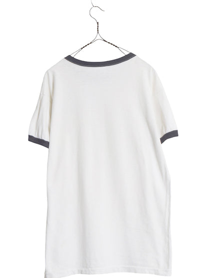 80s USA製 ★ チャンピオン USAFA 染込み プリント リンガー Tシャツ メンズ M 程 ヴィンテージ ミリタリー トリコタグ コットン AIR FORCE