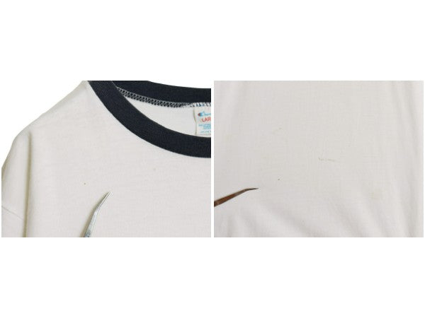80s USA製 ★ チャンピオン USAFA 染込み プリント リンガー Tシャツ メンズ M 程 ヴィンテージ ミリタリー トリコタグ コットン AIR FORCE