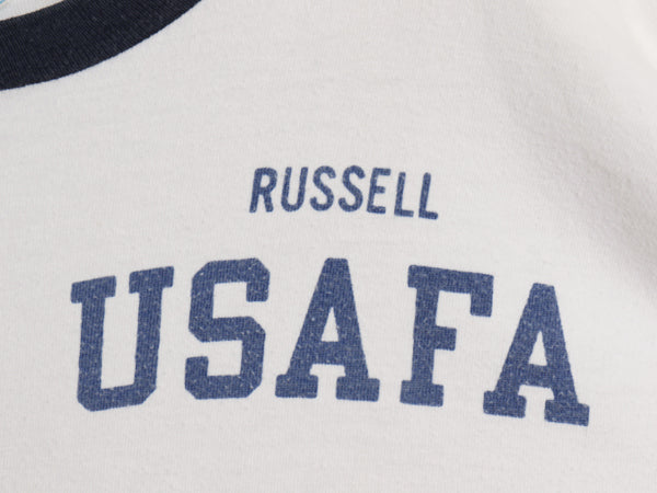80s USA製 ★ チャンピオン USAFA 染込み プリント リンガー Tシャツ メンズ M 程 ヴィンテージ ミリタリー トリコタグ コットン AIR FORCE