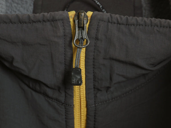 US企画 ノースフェイス フリース ナイロン 切替 ジャケット メンズ XXL アウトドア ブルゾン フルジップ ハイネック 大きいサイズ ツートン