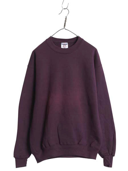 デッドストック 90s 00s USA製 ジャージーズ 無地 スウェット メンズ レディース M 新品 オールド トレーナー 裏起毛 ブランク トップス 紫