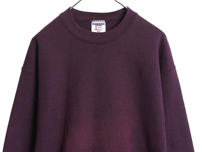 デッドストック 90s 00s USA製 ジャージーズ 無地 スウェット メンズ レディース M 新品 オールド トレーナー 裏起毛 ブランク トップス 紫
