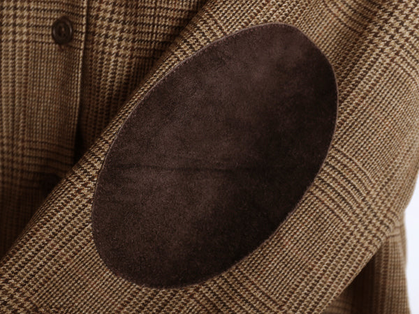 00s ローレン ラルフローレン グレン チェック オープンカラー シャツ レディース S 古着 オールド ポロ ウール ループ留め 開襟 ボックス