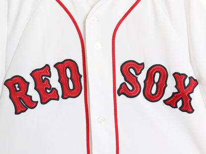 USA製 レッドソックス ベースボール シャツ メンズ M 程 MLB オフィシャル マジェスティック 大リーグ ユニフォーム ゲームシャツ ジャージ