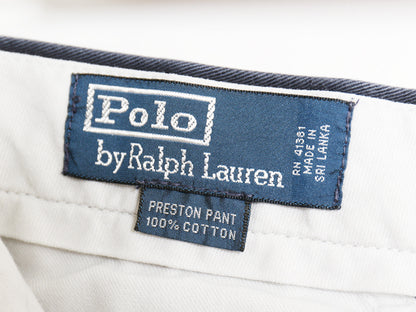 00s ポロ ラルフローレン チノ パンツ メンズ 30 30 オールド PRESTON PANT コットン スラックス ノータック ストレート アーミー タイプ