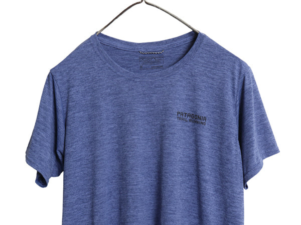 パタゴニア キャプリーン プリント 半袖 Tシャツ レディース M 22年製 アウトドア ストレッチ グラフィック イラスト インナー カットソー