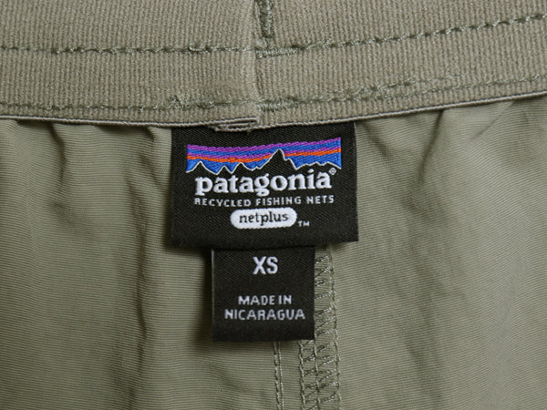 パタゴニア バギーズ ショーツ レディース XS アウトドア スイム サーフ ナイロン ショートパンツ 短パン 海パン 水陸両用 カーキ グリーン