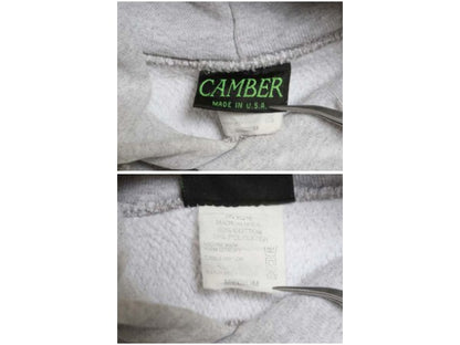 90s USA製 キャンバー スウェット フード パーカー メンズ M / オールド トレーナー プルオーバー 裏起毛 ドッグ 刺繍 バックプリント 厚手