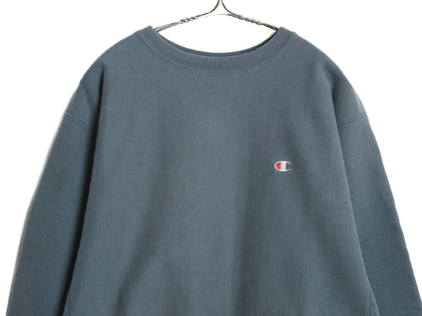 90s USA製 ★ チャンピオン リバースウィーブ スウェット メンズ XXL 古着 オールド 裏起毛 トレーナー ワンポイント 目付き 大きいサイズ