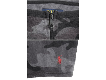 ポロ ラルフローレン 迷彩 サーマル パーカー メンズ XL / フード付き 長袖 Tシャツ ハーフジップ ロンT プルオーバー 大きいサイズ 総柄