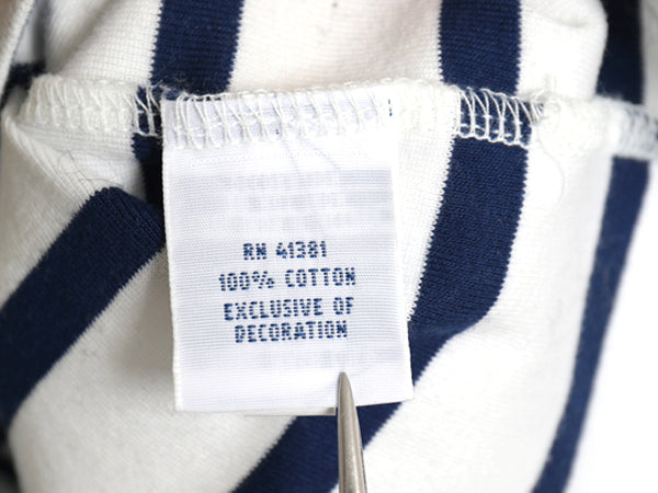 ポロ ラルフローレン ボートネック ボーダー 7分袖 Tシャツ キッズ L レディース S 程 カットソー コットン ストレッチ きれいめ トップス