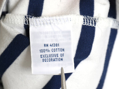 ポロ ラルフローレン ボートネック ボーダー 7分袖 Tシャツ キッズ L レディース S 程 カットソー コットン ストレッチ きれいめ トップス