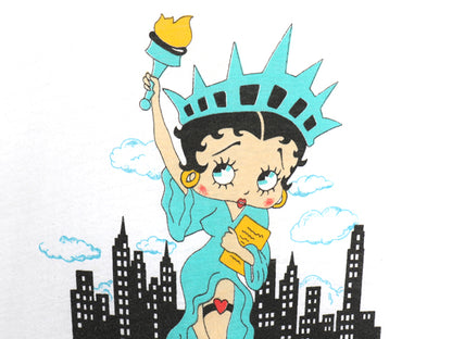 80s USA製 ベティブープ イラスト プリント Tシャツ メンズ レディース L 小さめ M ヴィンテージ キャラクター ベティちゃん オフィシャル