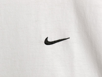 00s ナイキ スモール スウッシュ 刺繍 半袖 Tシャツ メンズ XL オールド ワンポイント ヘビーウェイト コットン シンプル 大きいサイズ 白 