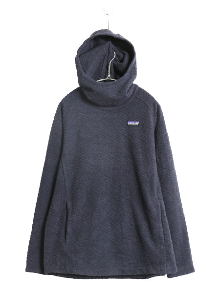 パタゴニア ダイヤモンド カプラ フーディ レディース L 古着 18年製 フリース ジャケット パーカー プルオーバー ワンポイント 廃盤 濃灰