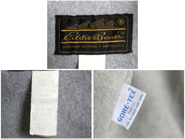 70s 80s エディ―バウアー ゴアテックス ナイロン ジャケット メンズ L 小さめ M 程 ヴィンテージ 黒タグ フリース ライナー付き ブルゾン