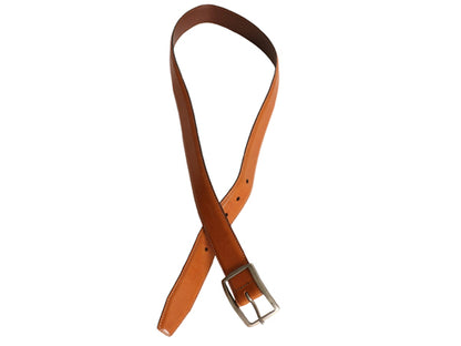 90s イタリア製 エディーバウアー 本革 レザー ベルト メンズ W32 ~ W36 / オールド 牛革 ブラス バックル カジュアル シンプル ブラウン 
