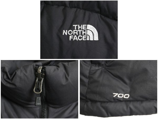 ノースフェイス ヌプシ ダウン ベスト レディース XL 古着 アウトドア 700フィル ナイロン フルジップ 重ね着 パッカブル 黒 大きいサイズ