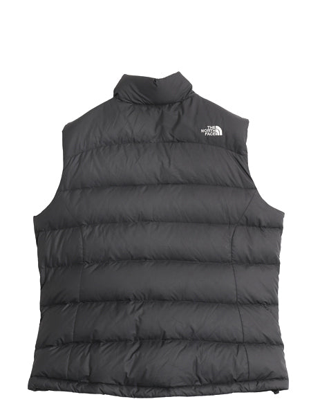 ノースフェイス ヌプシ ダウン ベスト レディース XL 古着 アウトドア 700フィル ナイロン フルジップ 重ね着 パッカブル 黒 大きいサイズ