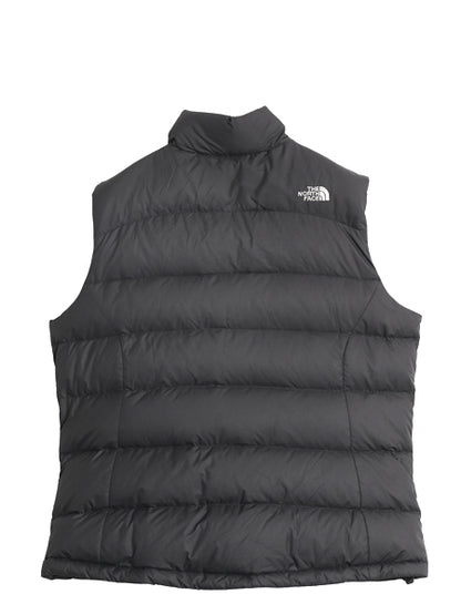 ノースフェイス ヌプシ ダウン ベスト レディース XL 古着 アウトドア 700フィル ナイロン フルジップ 重ね着 パッカブル 黒 大きいサイズ