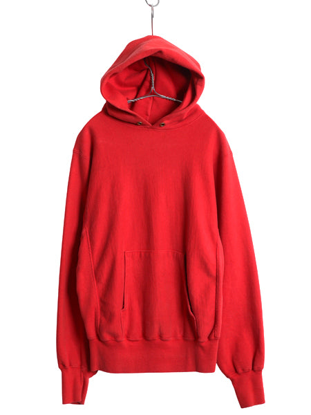 80s USA製 ★ チャンピオン ランズエンド 別注 リバースウィーブ スウェット パーカー レディース L メンズ M ヴィンテージ 目無し フード