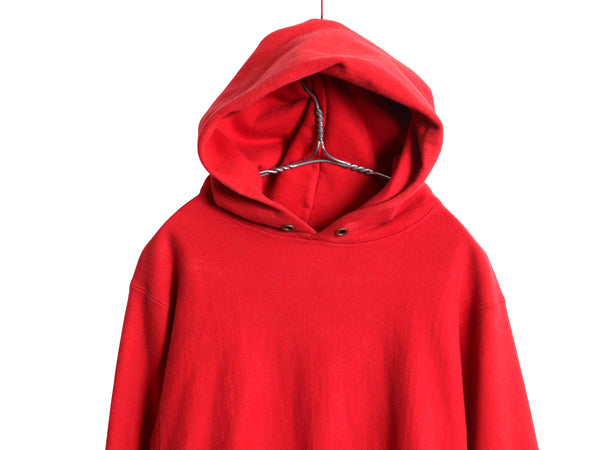 80s USA製 ★ チャンピオン ランズエンド 別注 リバースウィーブ スウェット パーカー レディース L メンズ M ヴィンテージ 目無し フード