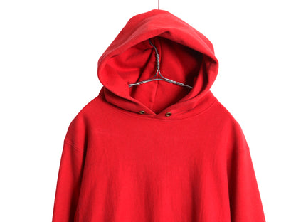 80s USA製 ★ チャンピオン ランズエンド 別注 リバースウィーブ スウェット パーカー レディース L メンズ M ヴィンテージ 目無し フード