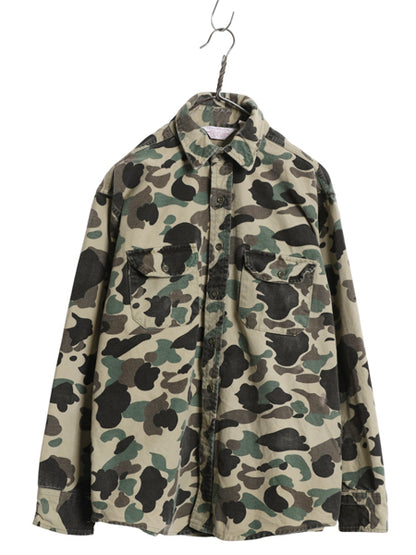 70s USA製 FROSTPROOF シャモア クロス 長袖 シャツ メンズ L 程/ ヴィンテージ ネルシャツ ダックハンター カモ フランネル ハンティング