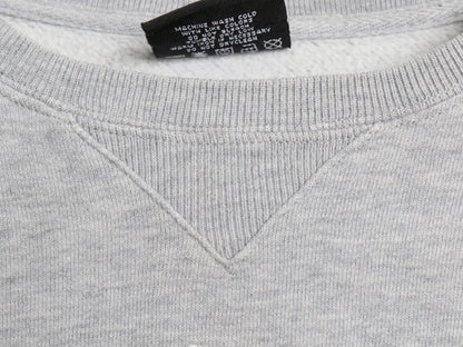 ポロジーンズ ラルフローレン ロゴ 刺繍 スウェット メンズ レディース XL 古着 トレーナー リバース タイプ 前V クルーネック 裏起毛 短丈