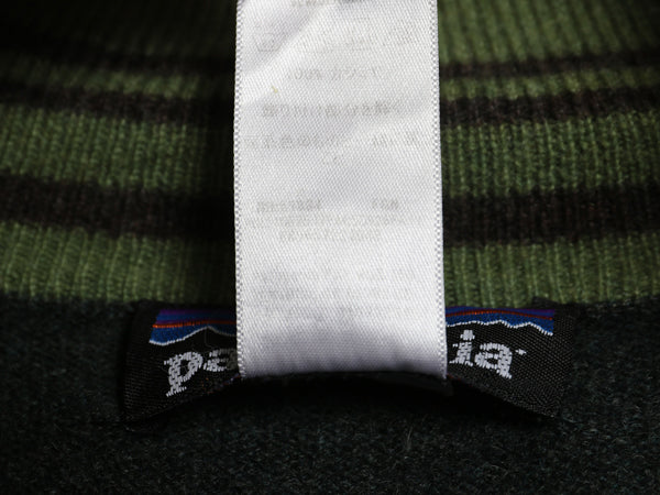 パタゴニア ハーフジップ ニット セーター メンズ L / 11年製 高級 100% カシミヤ アウトドア プルオーバー ハイネック シンプル 無地 深緑