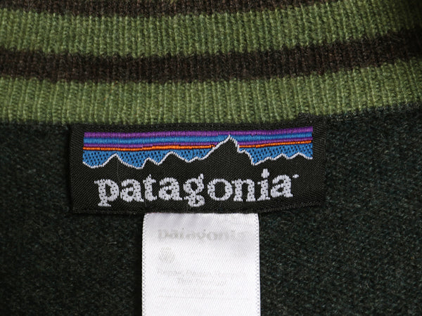 パタゴニア ハーフジップ ニット セーター メンズ L / 11年製 高級 100% カシミヤ アウトドア プルオーバー ハイネック シンプル 無地 深緑