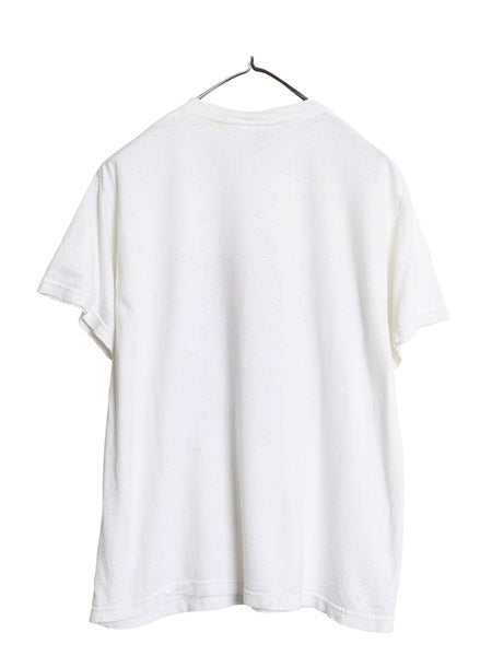 90s USA製 ナイキ グラフィック プリント Tシャツ メンズ S / オールド コラージュ アート スウッシュ スニーカー カットソー コットン 白 
