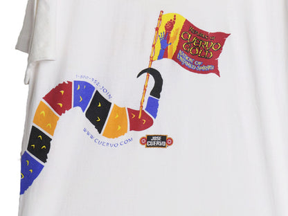 90s USA製 企業 アート イラスト プリント 半袖 Tシャツ メンズ L オールド シングルステッチ ヘビーウェイト コットン テキーラ クエルボ