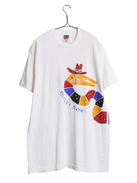 90s USA製 企業 アート イラスト プリント 半袖 Tシャツ メンズ L オールド シングルステッチ ヘビーウェイト コットン テキーラ クエルボ