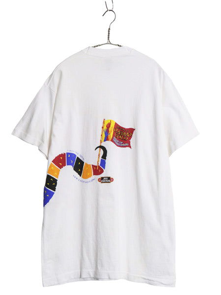 90s USA製 企業 アート イラスト プリント 半袖 Tシャツ メンズ L オールド シングルステッチ ヘビーウェイト コットン テキーラ クエルボ