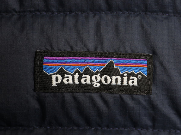 パタゴニア ダウン セーター ジャケット レディース S / 17年製 ナイロン フルジップ 800フィル アウトドア パッカブル ブルゾン ネイビー