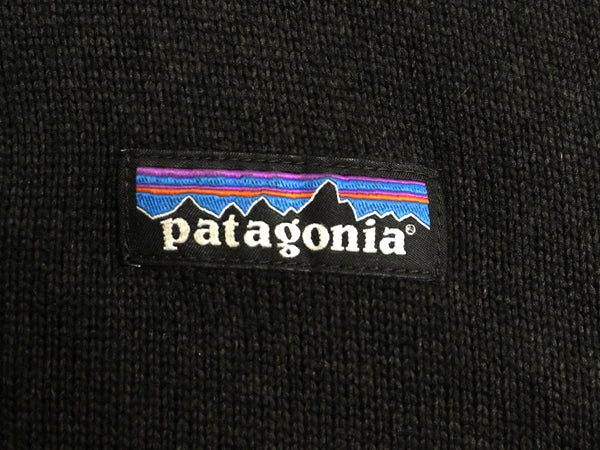 パタゴニア ベターセーター ベスト メンズ L 古着 16年製 フリース セーター 前開き フルジップ アウトドア 重ね着 ワンポイント ブラック