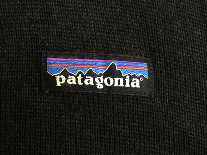 パタゴニア ベターセーター ベスト メンズ L 古着 16年製 フリース セーター 前開き フルジップ アウトドア 重ね着 ワンポイント ブラック