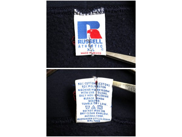 90s ラッセル 無地 フルジップ スウェット フード パーカー メンズ レディース XXL オールド トレーナー ワンポイント 裏起毛 大きいサイズ