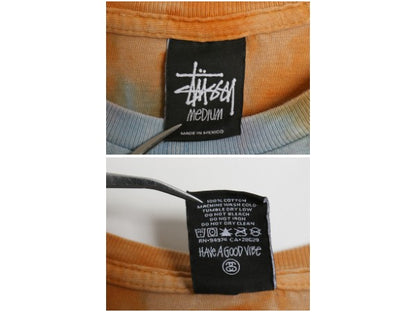 ステューシー ワールドツアー 両面 プリント 半袖 Tシャツ メンズ M / 古着 タイダイ ヘビーウェイト コットン ストック ロゴ マルチカラー