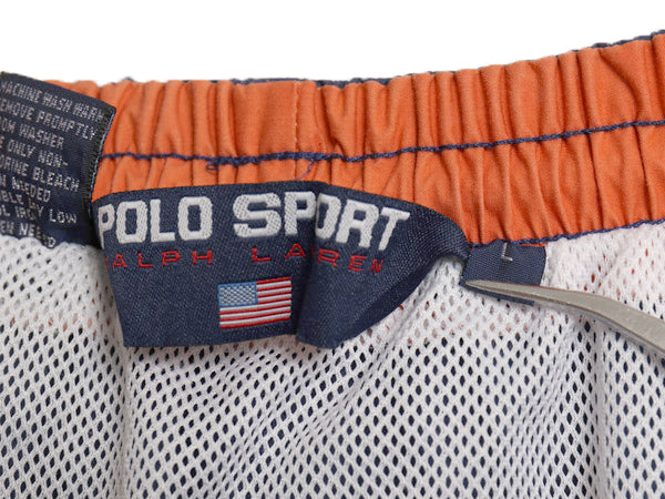 90s ポロスポーツ ラルフローレン ショートパンツ メンズ L / オールド コットン ポプリン スイム ショーツ 海パン 水陸両用 インナー付き