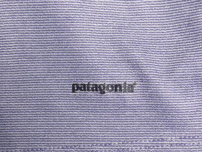 00s USA製 パタゴニア キャプリーン 長袖 Tシャツ レディース M 03年製 オールド アウトドア ボーダー ストレッチ アンダーシャツ インナー