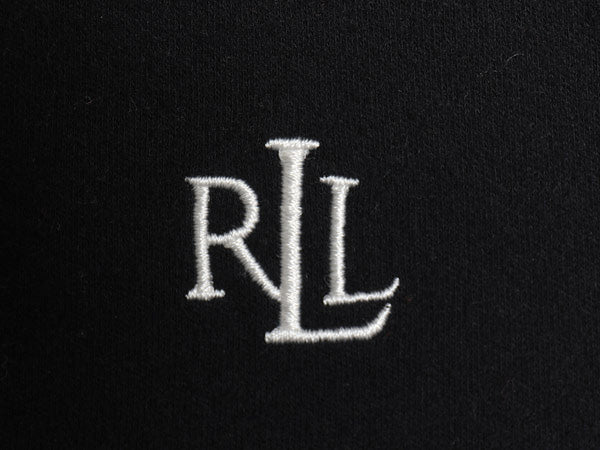 ローレン ラルフローレン ショールカラー 長袖 Tシャツ レディース M / 古着 7分袖 ヘンリーネック カットソー ストレッチ ワンポイント 黒