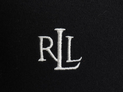 ローレン ラルフローレン ショールカラー 長袖 Tシャツ レディース M / 古着 7分袖 ヘンリーネック カットソー ストレッチ ワンポイント 黒
