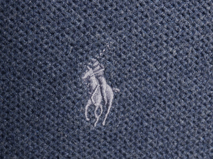 ポロ ラルフローレン 鹿の子 ニット セーター メンズ XXL / 高級 100% ピマコットン クルーネック ワンポイント ポニー 刺繍 大きいサイズ