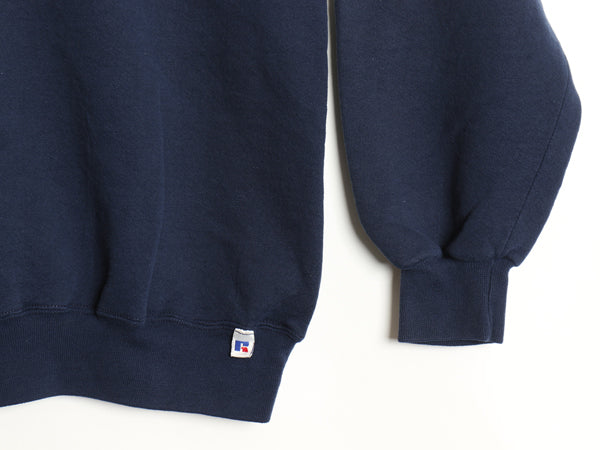 90s USA製 ラッセル 無地 スウェット メンズ レディース XXL / オールド トレーナー 前V ワンポイント ブランク クルーネック 大きいサイズ