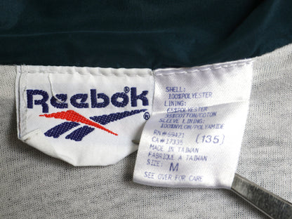 90s リーボック フルジップ ナイロン トラック ジャケット メンズ M / 古着 オールド ウインドブレーカー ジャンパー ブルゾン ハイネック