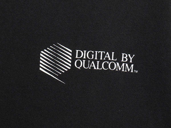 90s USA製 ★ 企業物 レインボー ロゴ プリント Tシャツ メンズ L 古着 オールド 当時物 テック アート グラフィック シングルステッチ 黒