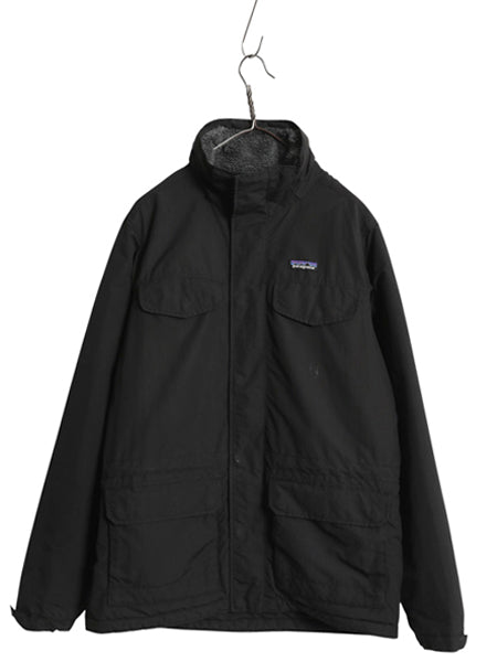 パタゴニア イスマス パーカー メンズ M 19年製 裏 ボア パイル フリース ナイロン ジャケット フルジップ マンパ ブルゾン ジャンパー 黒