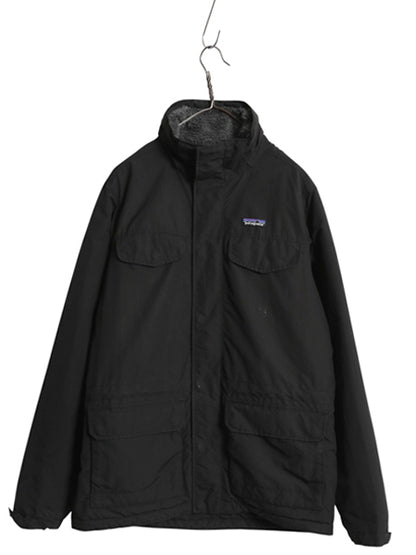 パタゴニア イスマス パーカー メンズ M 19年製 裏 ボア パイル フリース ナイロン ジャケット フルジップ マンパ ブルゾン ジャンパー 黒